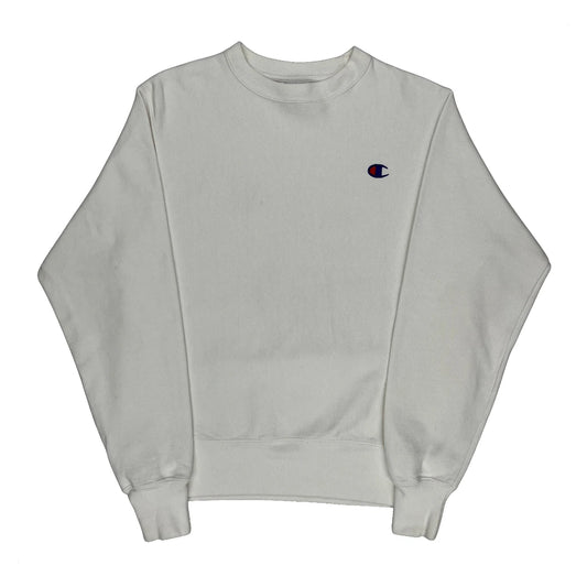Reverse Weave Champion Sweatshirt - Small White Cotton