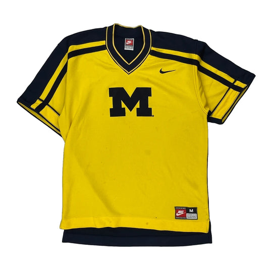University Of Michigan Nike College Jersey - Medium Block Colour Polyester