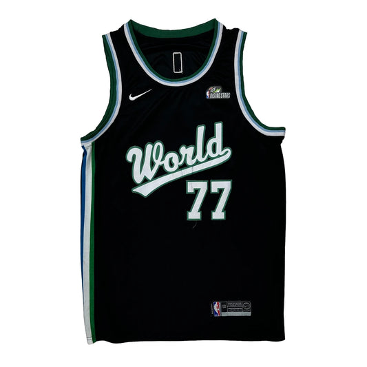 Vintage World Team Nike Luka Dončić Jersey - Medium Black Polyester