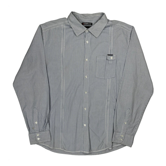Vintage Ecko Unltd Striped Shirt - XL Blue Cotton