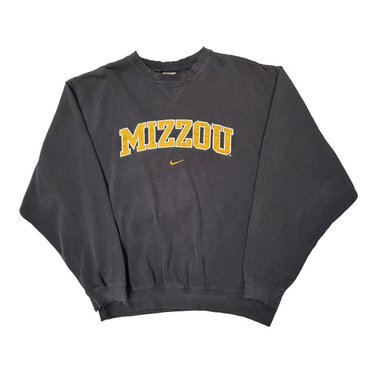 Mizzou Nike College Sweatshirt - Large Black Cotton