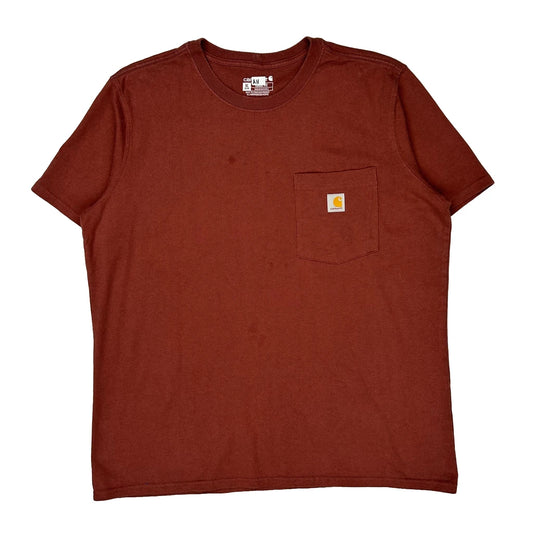 Carhartt T-Shirt - XL Burgundy Cotton