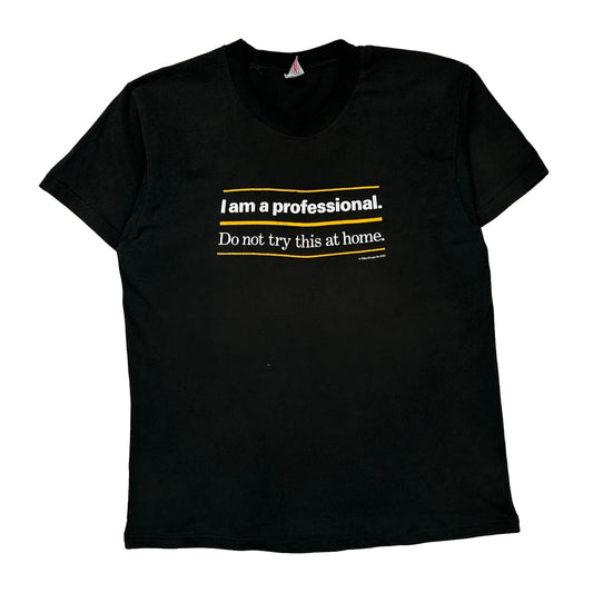 Fruit Of The Loom Single Stitch T-Shirt - Large Black Cotton