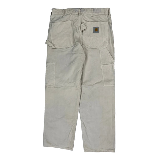 Carhartt Carpenter Trousers - 32W 30L Beige Cotton