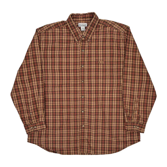 Carhartt Checked Shirt - 2XL Brown Cotton