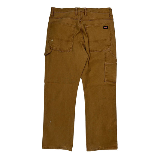 Dickies Carpenter Trousers - 33W 30L Brown Cotton