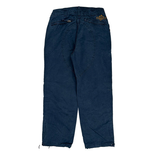 Polo By Ralph Lauren Cargo Trousers - 31W 29L Blue Cotton