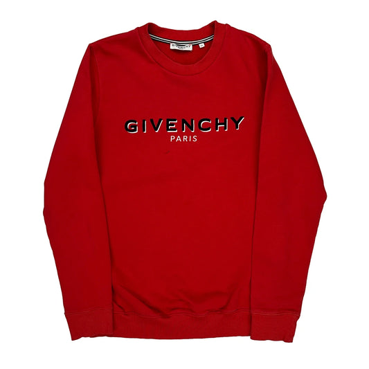 Age 12 + Givenchy Sweatshirt - Large Red Cotton