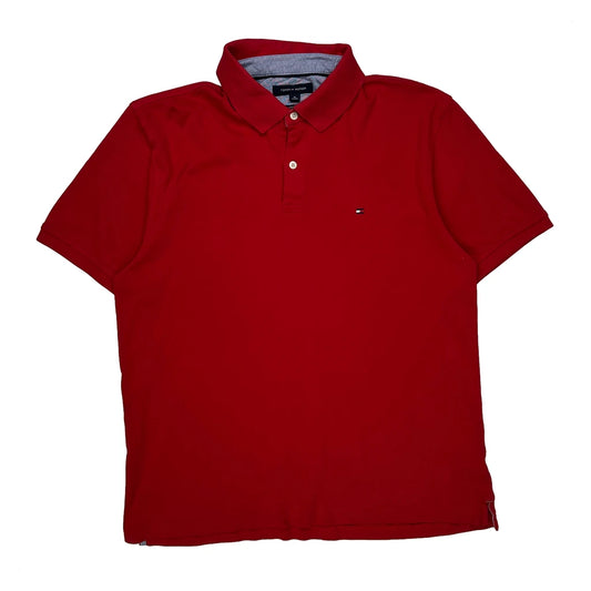 Vintage Tommy Hilfiger Polo Shirt - XL Red Cotton