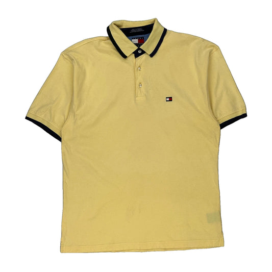 Tommy Hilfiger Polo Shirt - Medium Yellow Cotton