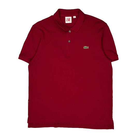 Vintage Lacoste Polo Shirt - Large Red Cotton