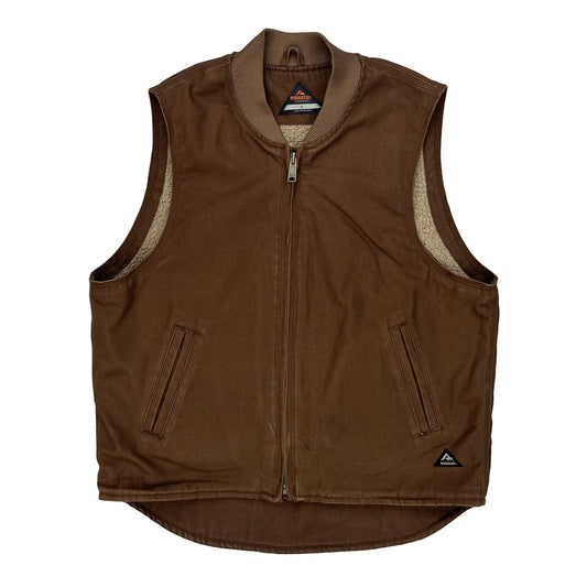 Ridgecut Gilet - Large Brown Cotton