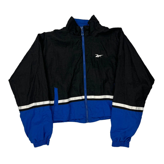 Reebok Cropped Jacket - Large Black Nylon