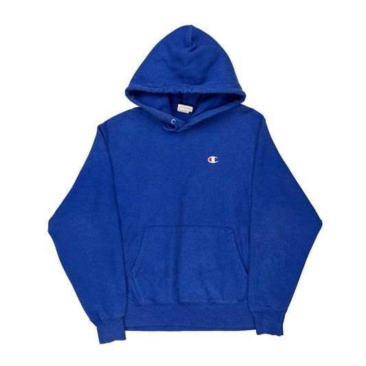 Reverse Weave Champion Hoodie - Large Blue Cotton