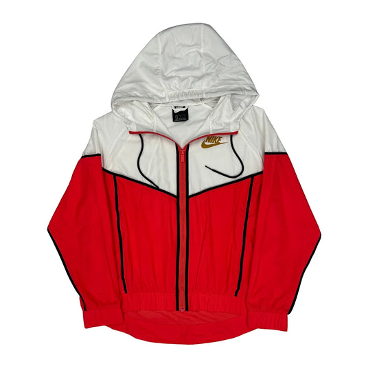 Nike Windbreaker - Large Red Polyester