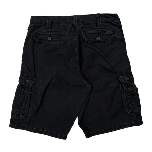 Lee Cargo Shorts - 32W 10L Black Cotton