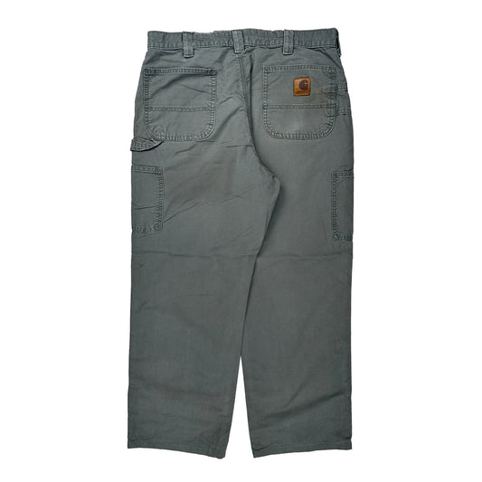 Carhartt Carpenter Trousers - 36W 30L Grey Cotton