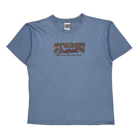 Cotton Heritage Graphic T-Shirt - Large Blue Cotton