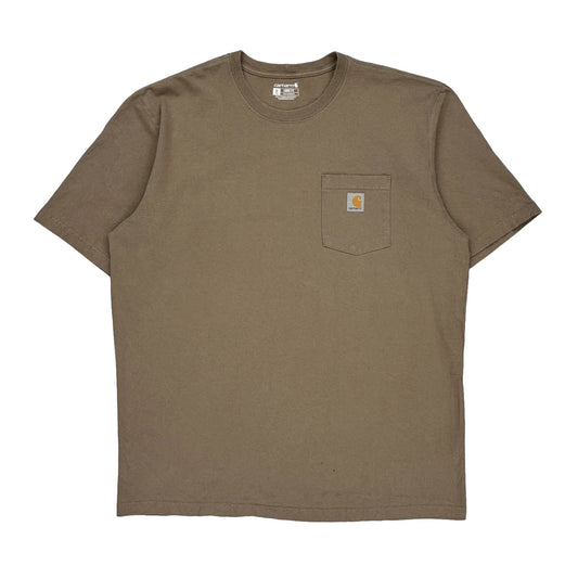 Carhartt Tall T-Shirt - XL Brown Cotton