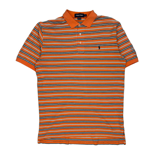 Polo By Ralph Lauren Striped Polo Shirt - Large Multicoloured Cotton