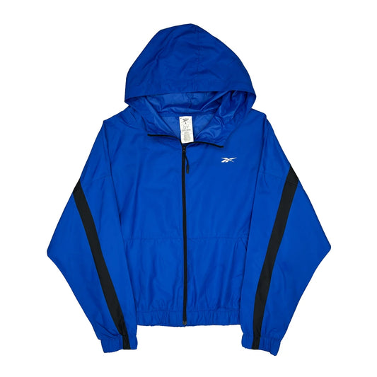 Reebok Windbreaker - Large Blue Polyester