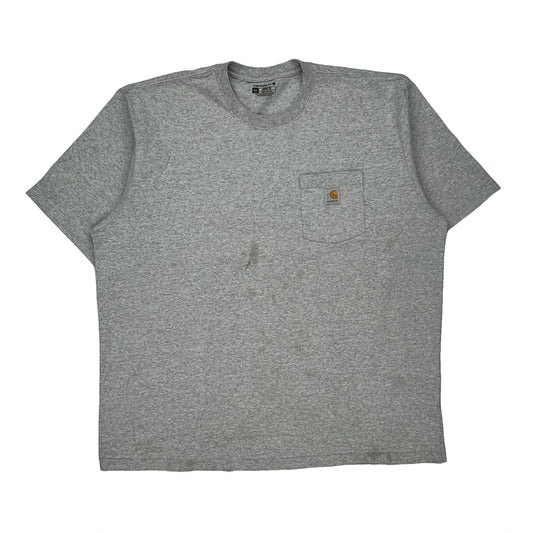 Loose Fit Carhartt T-Shirt - 2XL Grey Cotton Blend