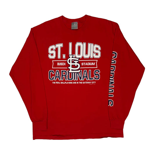 Vintage St. Louis Cardinals Mlb Long Sleeve T-Shirt - XL Red Cotton