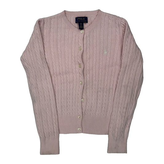 Polo By Ralph Lauren Cardigan - Small Pink Cotton