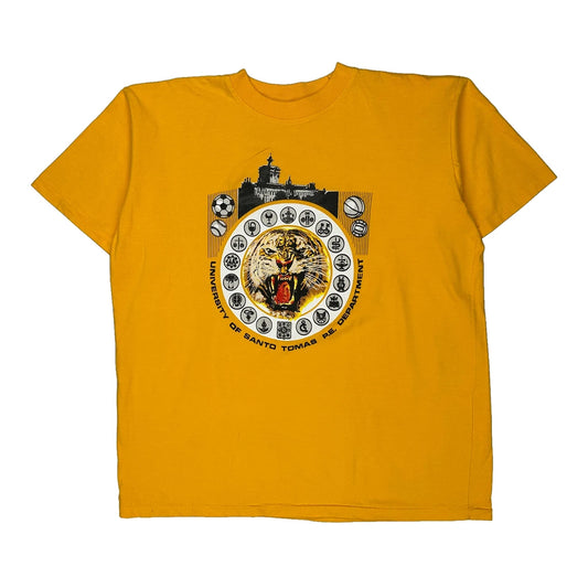 University Of Santo Tomas Unbranded College T-Shirt - Medium Yellow Cotton