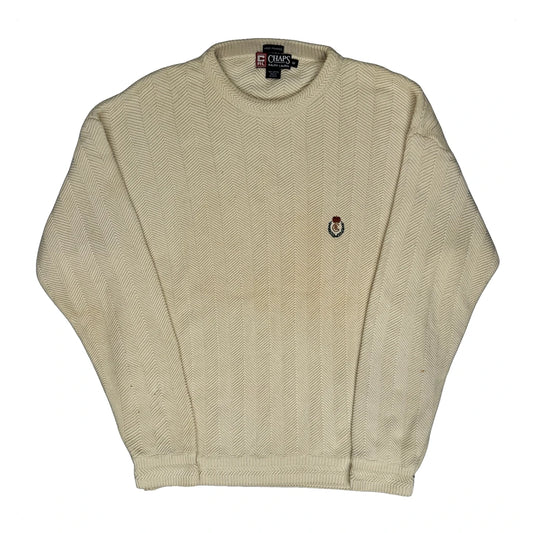 Chaps Ralph Lauren Hand Framed Jumper - Medium Cream Cotton