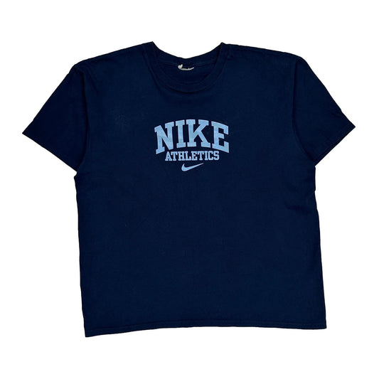 Nike Graphic T-Shirt - Medium Navy Cotton