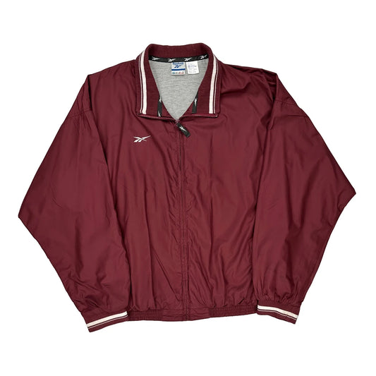 Reebok Windbreaker - 2XL Burgundy Polyester