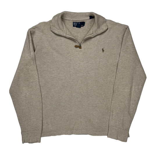 Polo By Ralph Lauren 1/4 Zip - Medium Beige Cotton