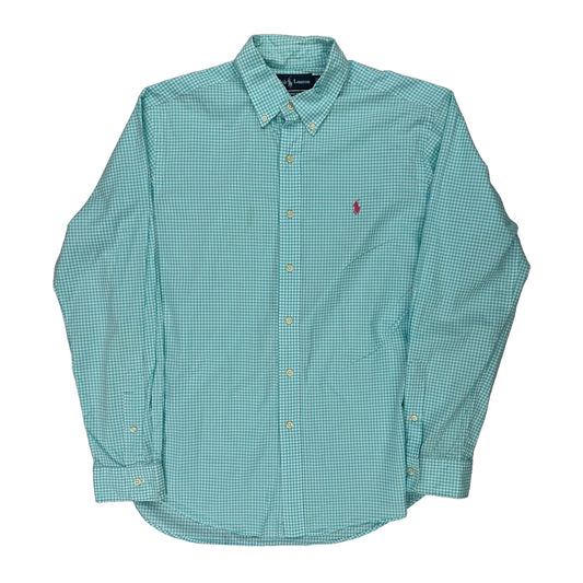 Ralph Lauren Checked Shirt - Large Blue Cotton