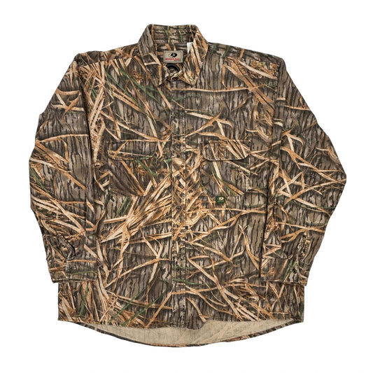 Mossy Oak Camo Shirt - 2XL Khaki Cotton