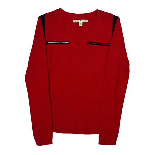 Vintage Tommy Hilfiger Jumper - Medium Red Cotton