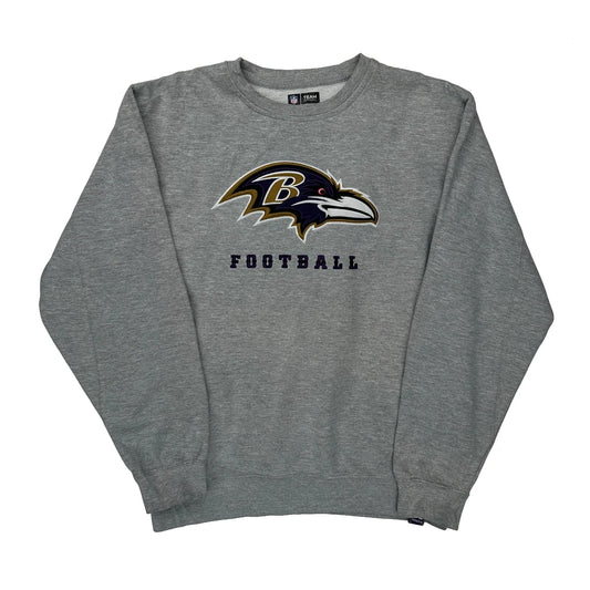 Baltimore Ravens Nfl Sweatshirt - Small Grey Cotton Blend