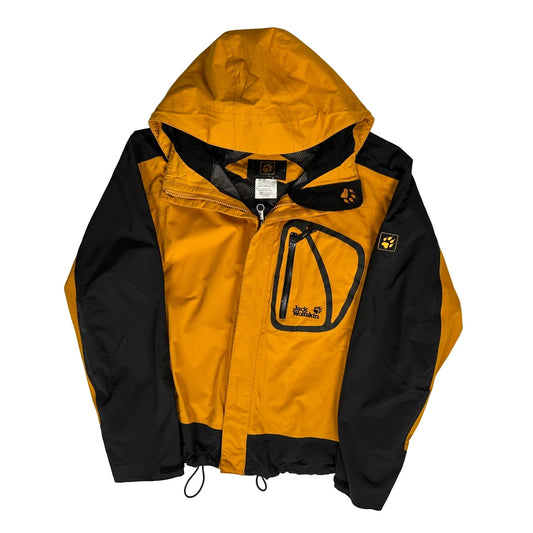 Jack Wolfskin Waterproof Jacket - Medium Yellow Polyester