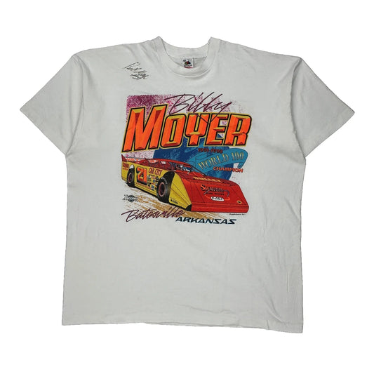 Racing Fruit Of The Loom Graphic T-Shirt - 3XL White Cotton