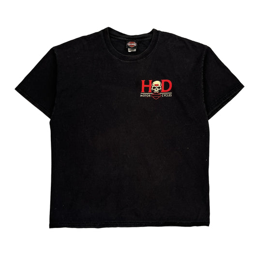 Old Glory Harley Davidson Graphic T-Shirt - XL Black Cotton