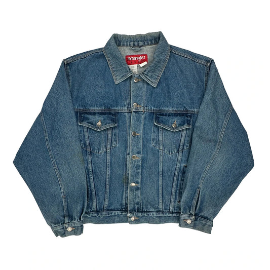 Wrangler Denim Jacket - XL Blue Cotton