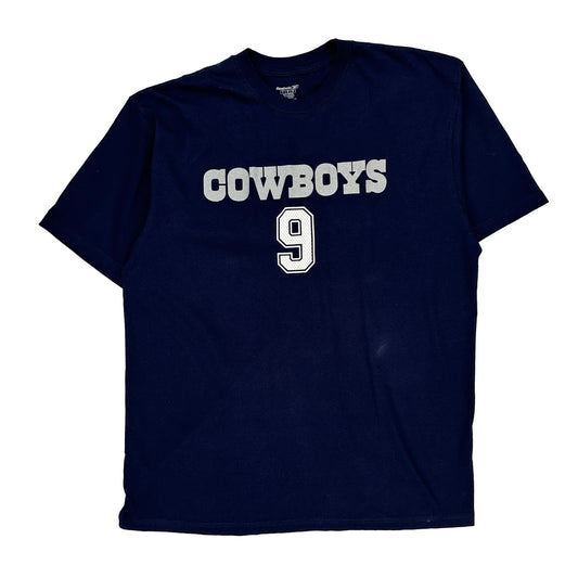 Cowboys Reebok Football T-Shirt - Large Navy Cotton