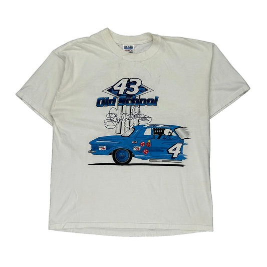 Richard & Adam Petty Gildan Nascar T-Shirt - XL White Cotton