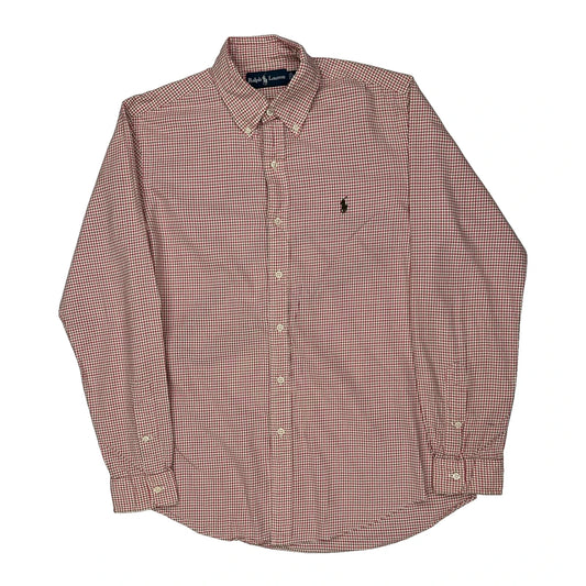 Ralph Lauren Checked Shirt - Medium Red Cotton