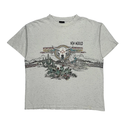 New Mexico Sansegal Single Stitch T-Shirt - XL Cream Cotton