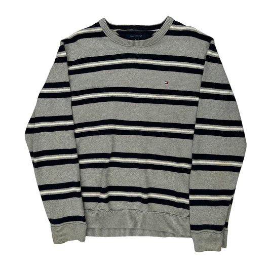 Tommy Hilfiger Striped Jumper - XL Black Cotton