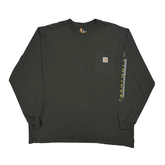Vintage Carhartt Long Sleeve T-Shirt - 2XL Black Cotton