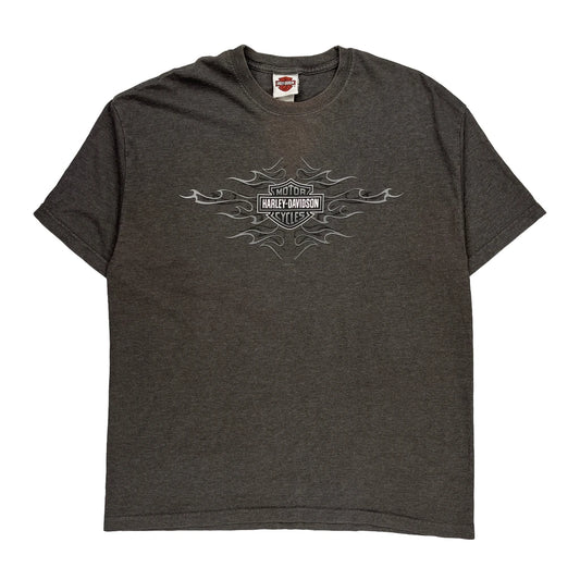 Santa Cruz Harley Davidson Graphic T-Shirt - XL Grey Cotton Blend