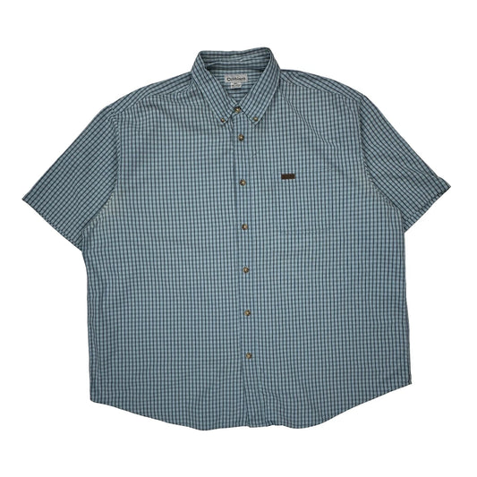 Carhartt Checked Short Sleeve Shirt - 2XL Blue Cotton