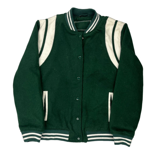 Unbranded Varsity Jacket - Large Green Wool